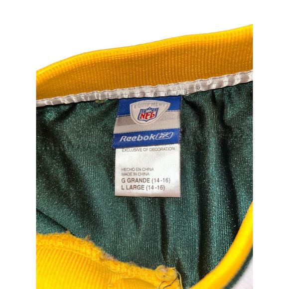 Vintage Reebok NFL Green Bay Packers Brett Favre #4 Jersey‎ Youth Size L 14-16 - Picture 5 of 10